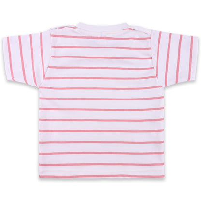 Baby Boys Striped T-Shirt and Shorts Dungaree Set