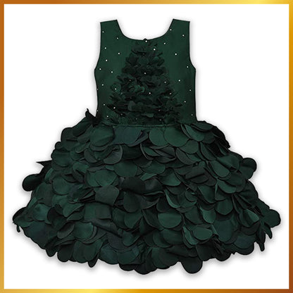 Girls Frocks Dress With Flower Designed