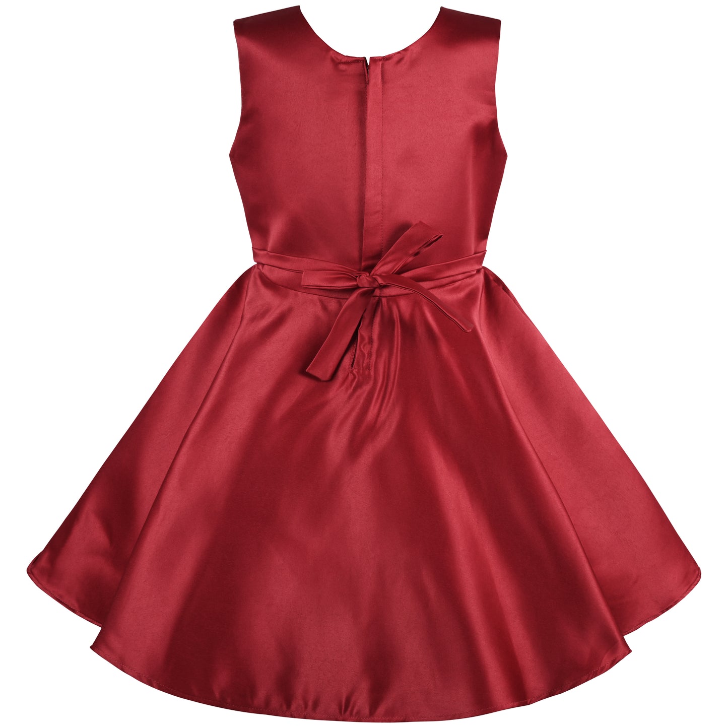 Girls A-Line Frock Dress With Bow Designed