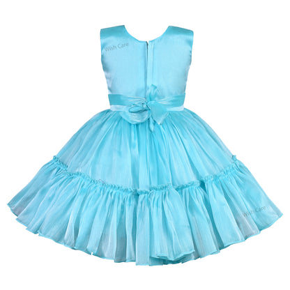 Girls Floral Embellished Designer Party Dress