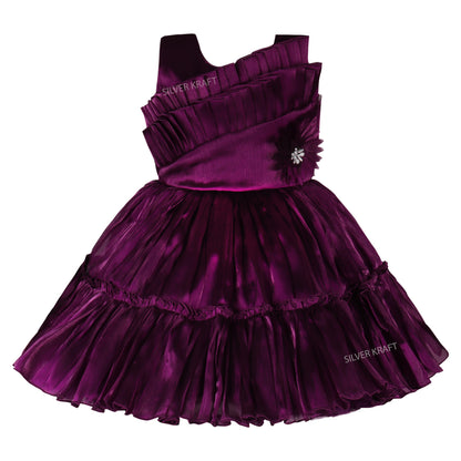 Girls Floral Embellished Designer Party Dress