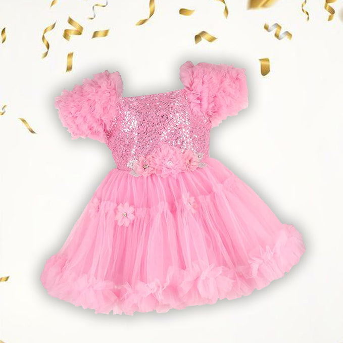 Girls Embellished Fit and Flare Party Dress