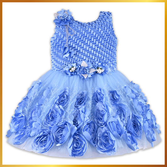 Baby Girls Flower Designed Frock Dress