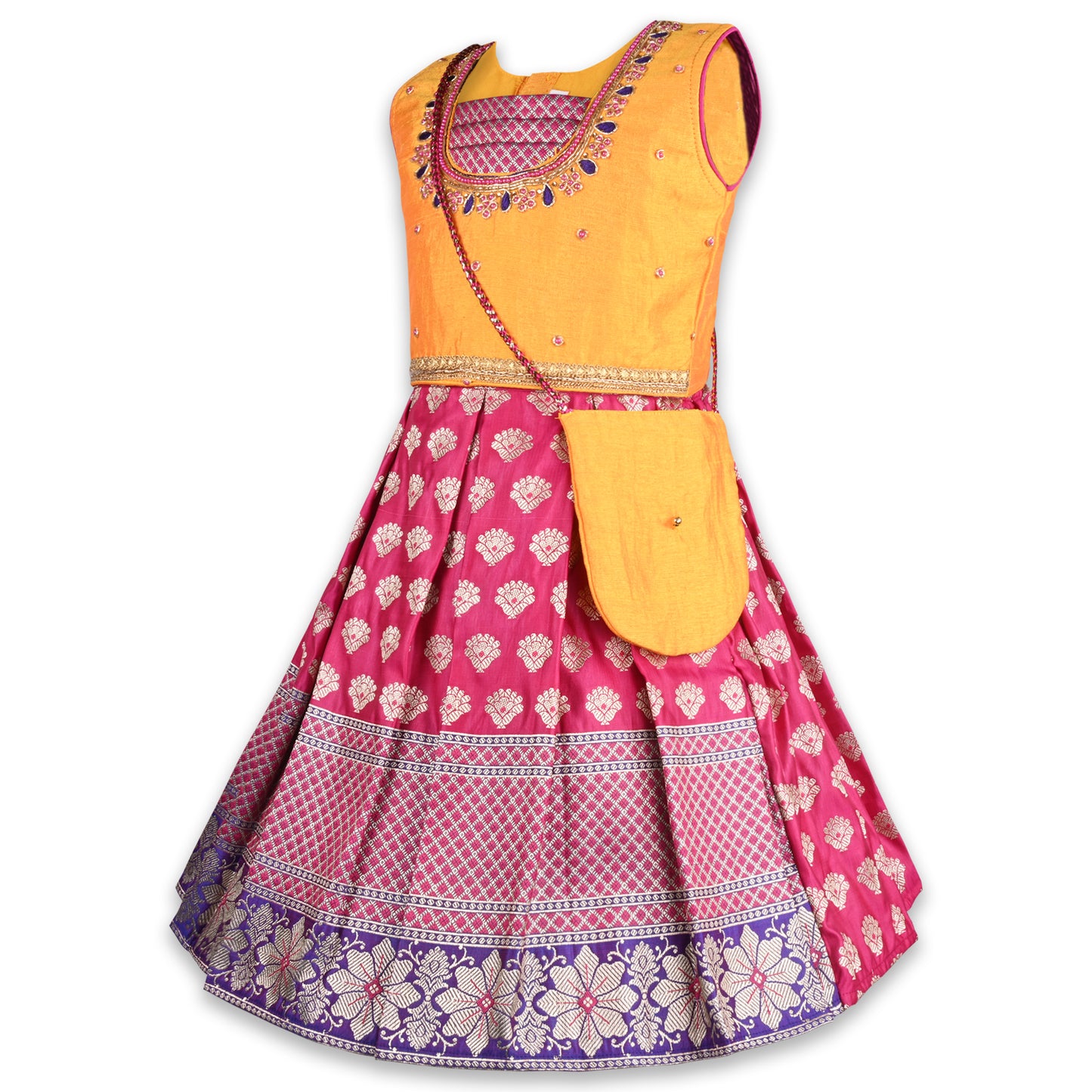 Girls Embellished Ethnic Lehenga Choli Set