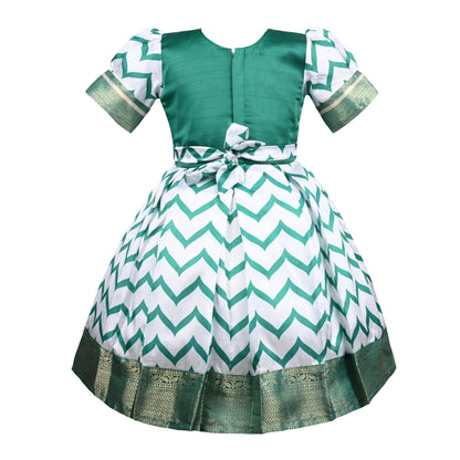 Girls Ethnic Motifs Woven Design Dress