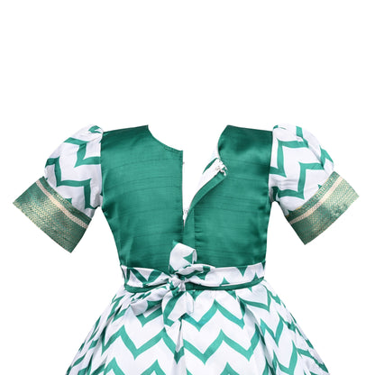 Girls Ethnic Motifs Woven Design Dress