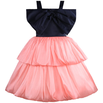 Girls Solid Fit and Flare Frock Dress