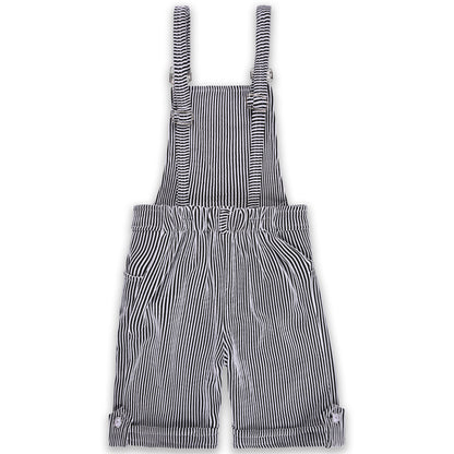 Girls Striped Top and Dungaree Set