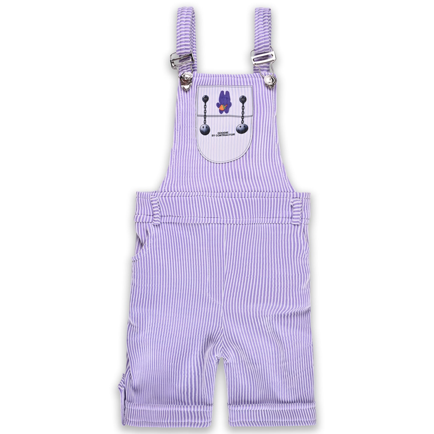 Girls Striped Top and Dungaree Set