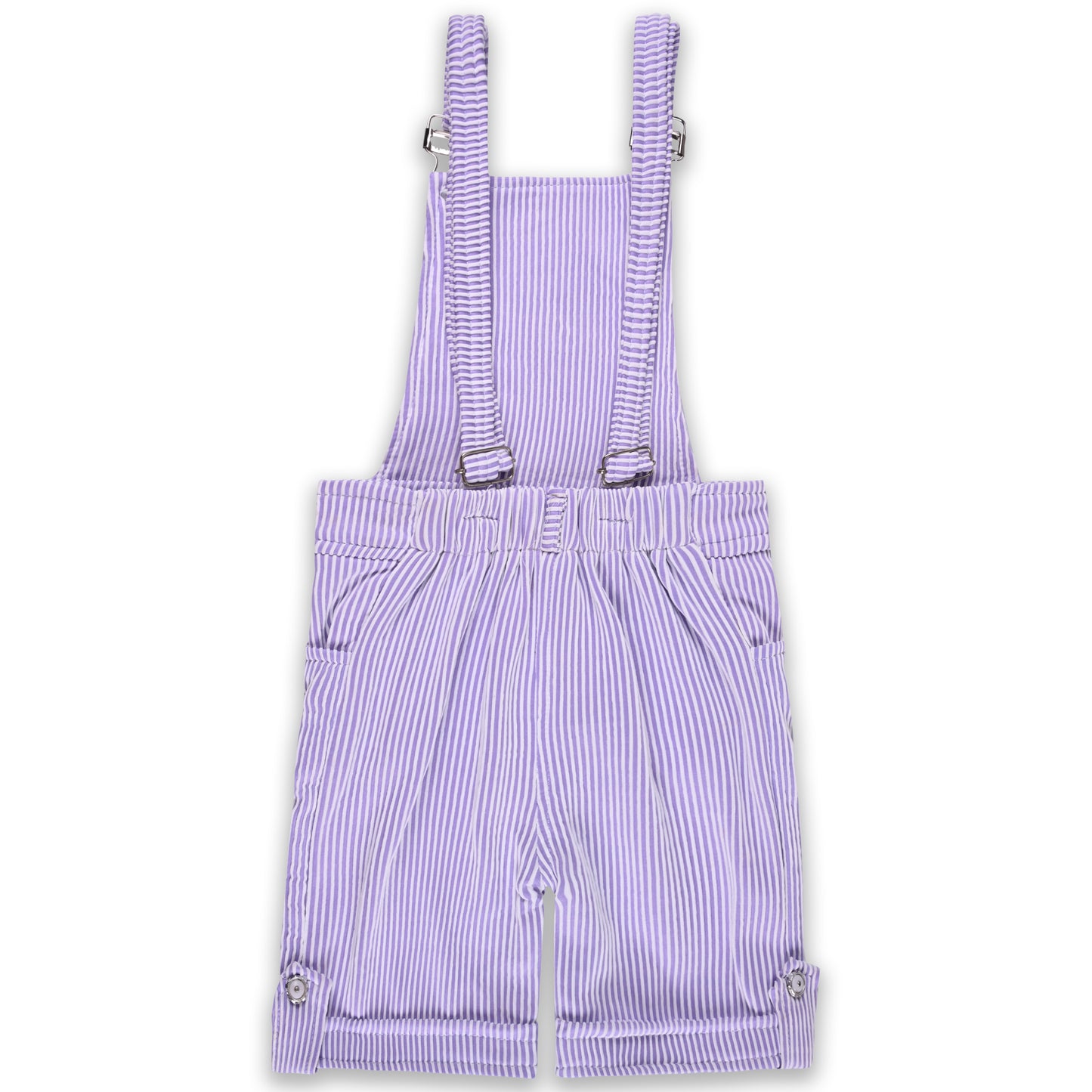 Girls Striped Top and Dungaree Set