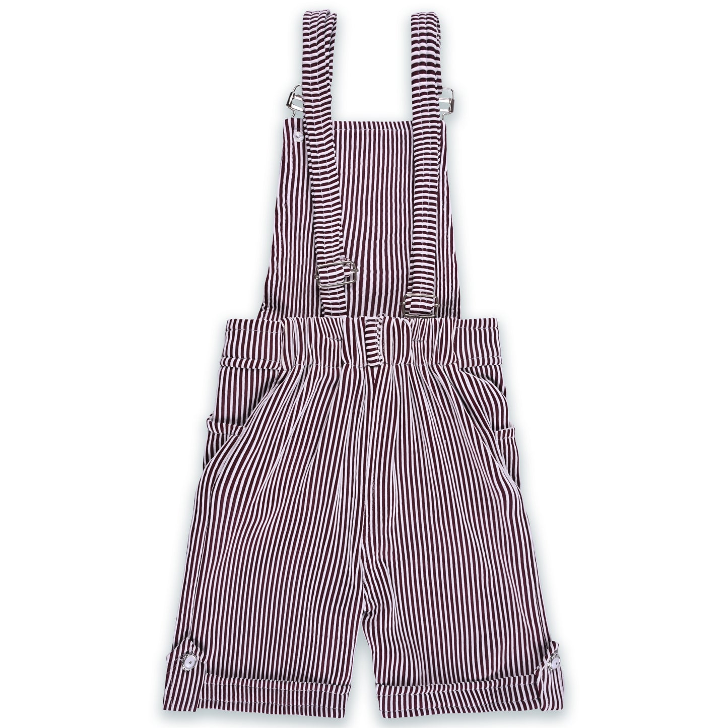 Girls Striped Top and Dungaree Set