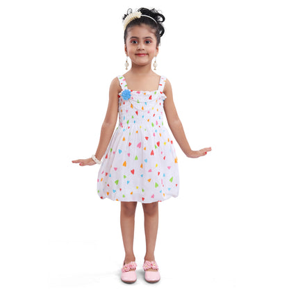 Girls Casual Western summer wear Aline Printed Dress