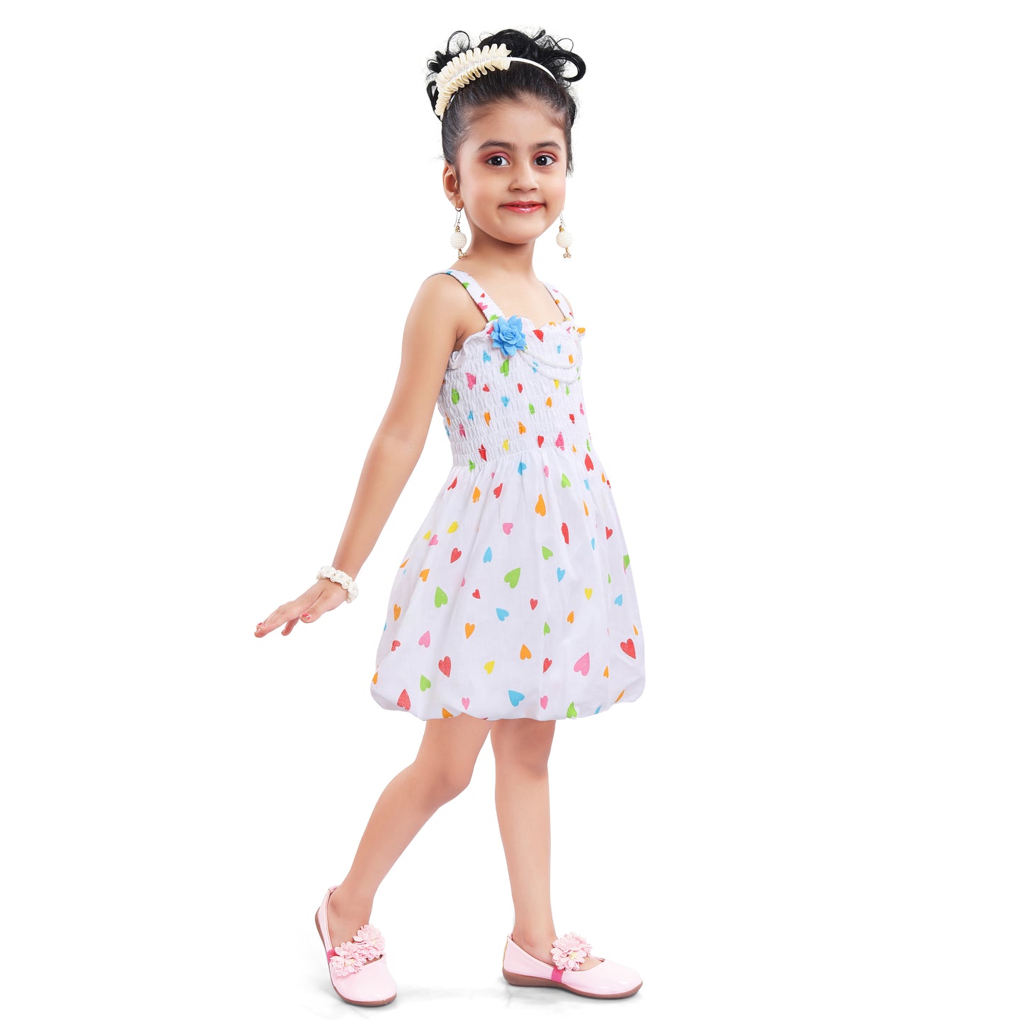 Girls Casual Western summer wear Aline Printed Dress