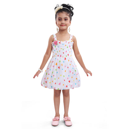 Girls Casual Western summer wear Aline Printed Dress