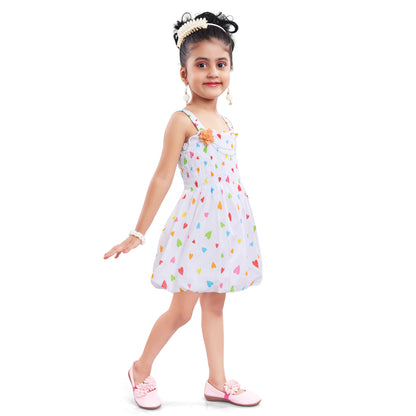 Girls Casual Western summer wear Aline Printed Dress