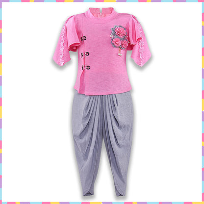 Wish Karo Girls Top and Pant Clothing Set-(csl274bpk)