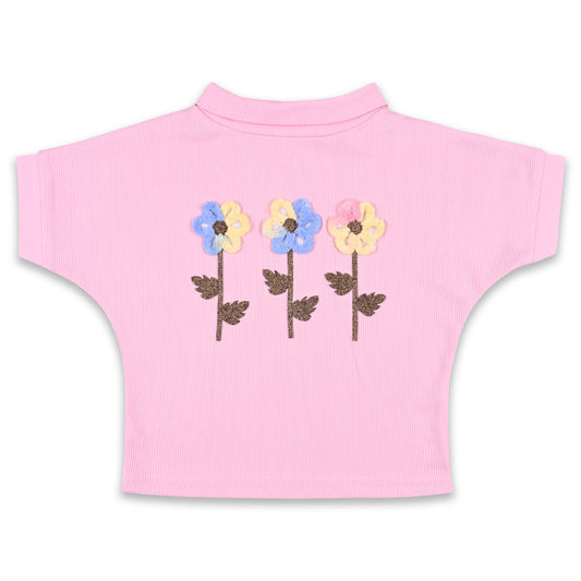 Girls applique Print T-shirt