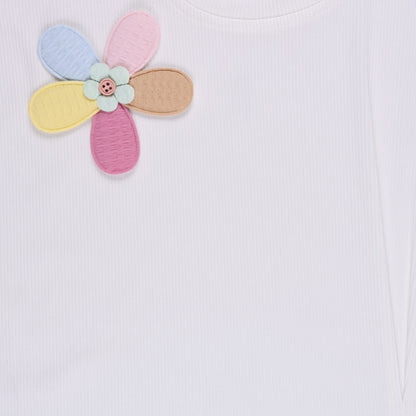 Girls Flower Designed T-Shirt