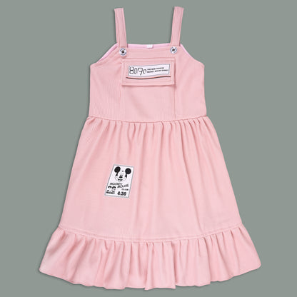 Girls Printed Top and Dungaree Set