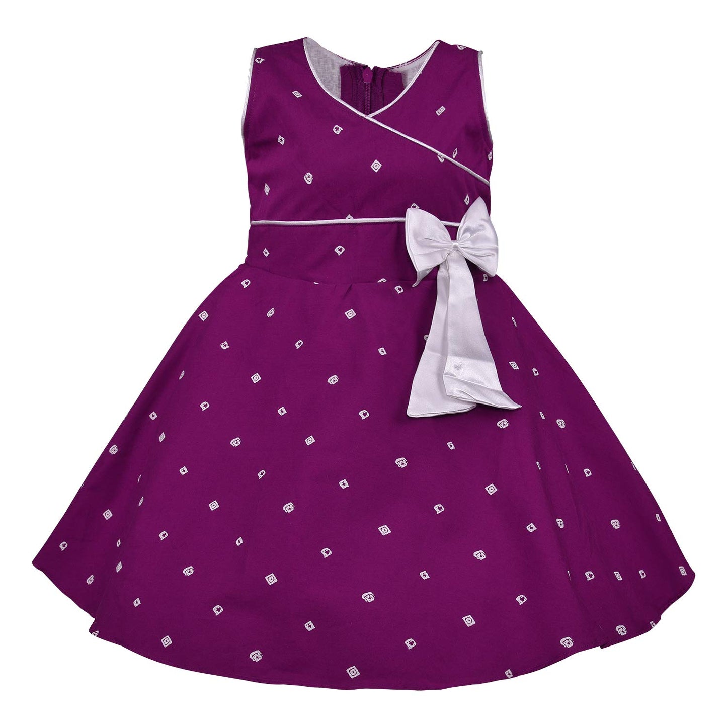 Wish Karo Baby Girls Cotton Frock for Girls-(ctn016rdnw)