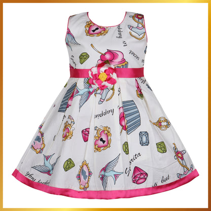 Girls A-line Floral Printed dress