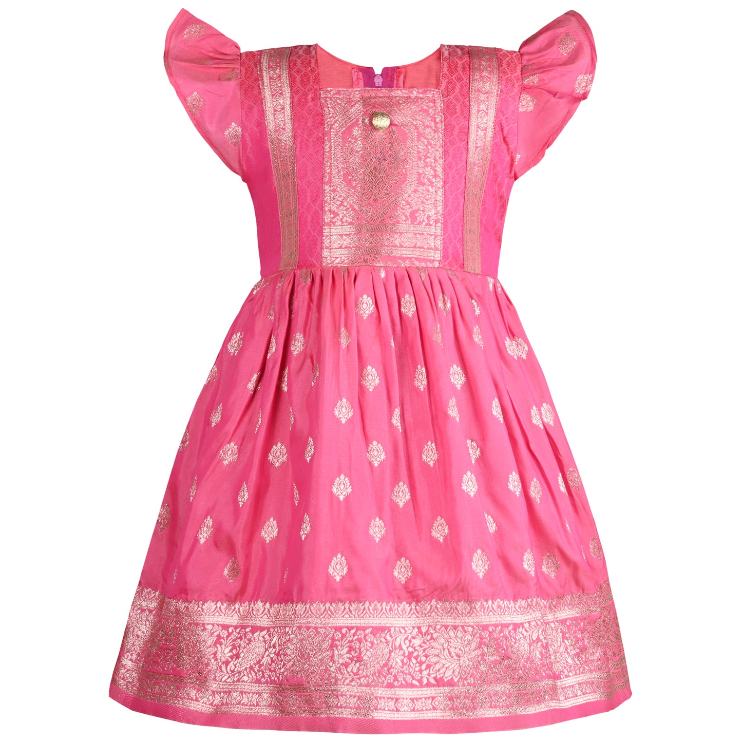 Girls A-Line Embroidered Dress