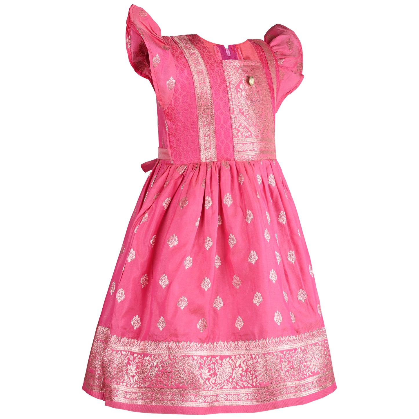 Girls A-Line Embroidered Dress