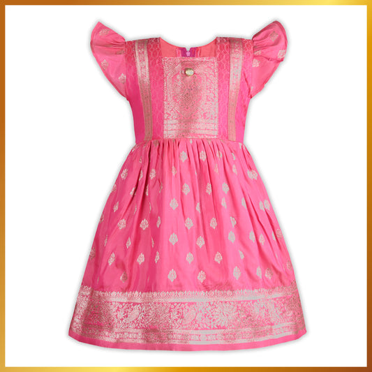 Girls A-Line Embroidered Dress