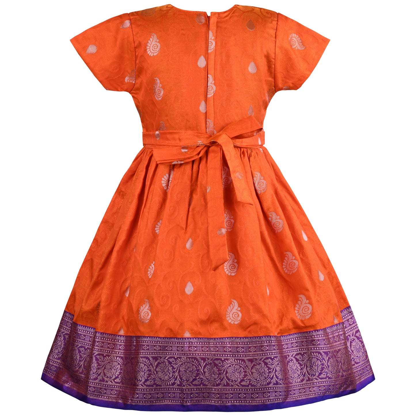 Girls Woven Regular Sleeve Fit and Flare Frock Dress