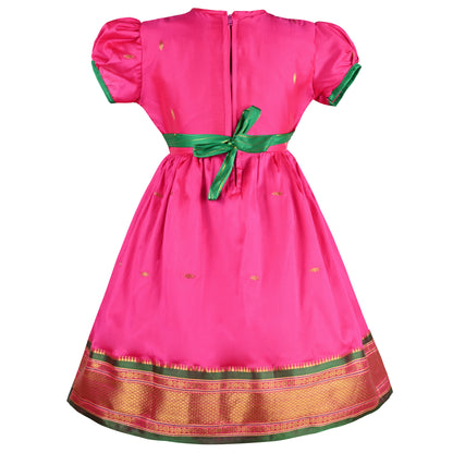 Girls Traditional Zari Border Ethnic Dress