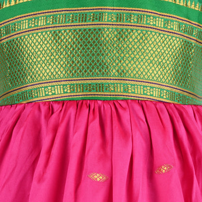 Girls Traditional Zari Border Ethnic Dress