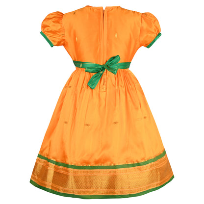 Girls Traditional Zari Border Ethnic Dress