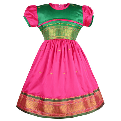 Girls Traditional Zari Border Ethnic Dress