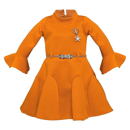 Baby Girls' Knee Length Dress (fe2698org)