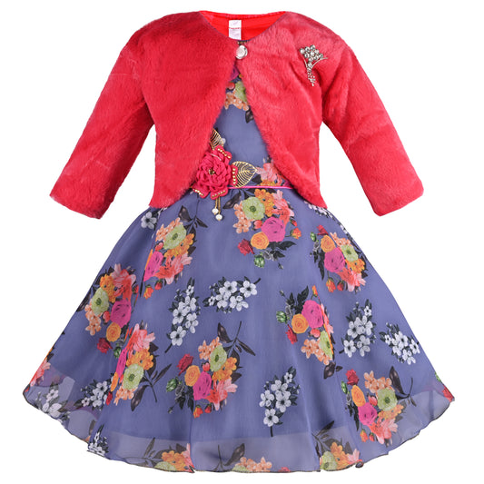 Wish Karo Baby Girls Partywear Frocks Dress For Girls (fe2760gry)