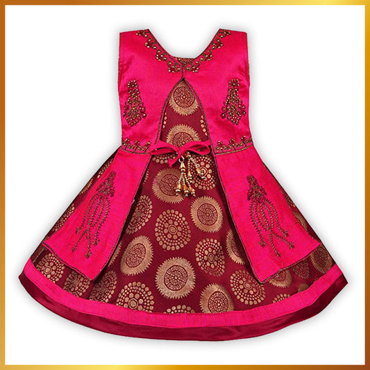 Girls Embroidered Ethnic Dress