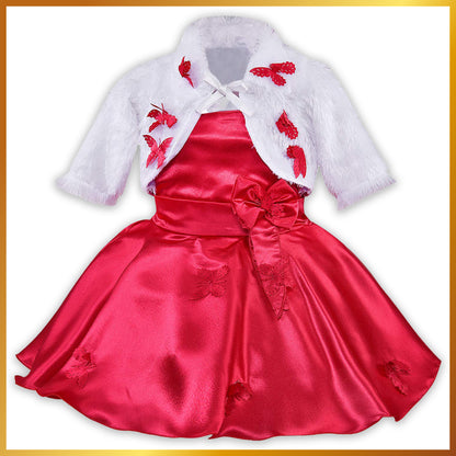 Girls Party Wear Frock Dress With Jacket