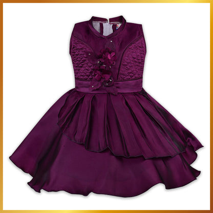 Girls Flower Designed Frock Dress