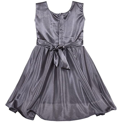 Girls Bow Embellishment Casual Dress