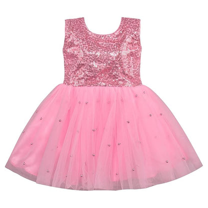 Girls Embellished Fit and Flare Frock Dress