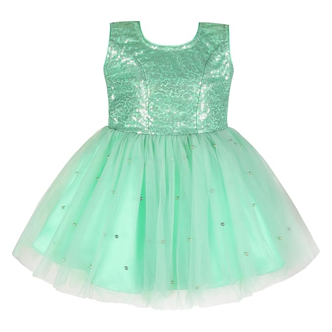 Girls Embellished Fit and Flare Frock Dress