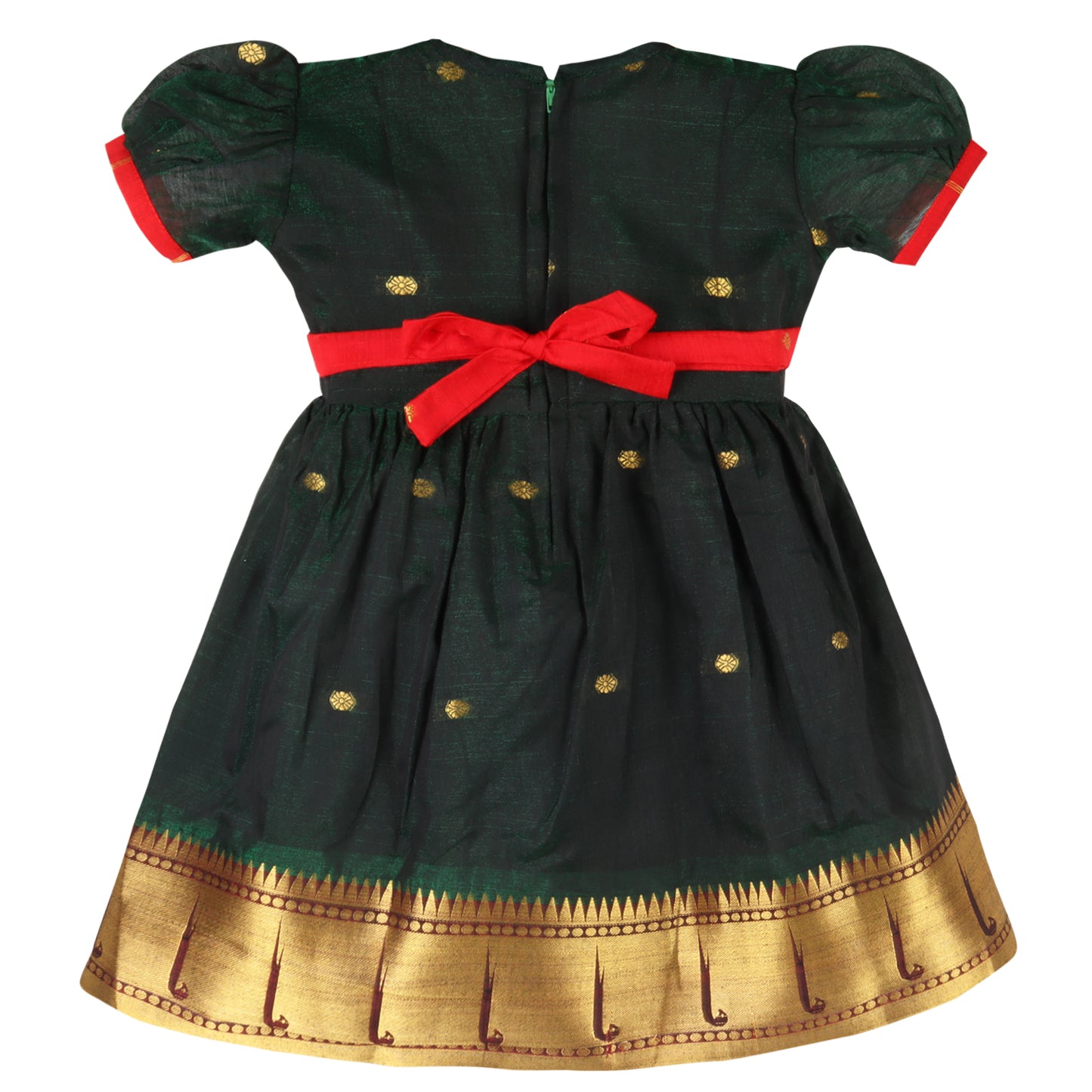 Girls Traditional Zari Border Ethnic Dress