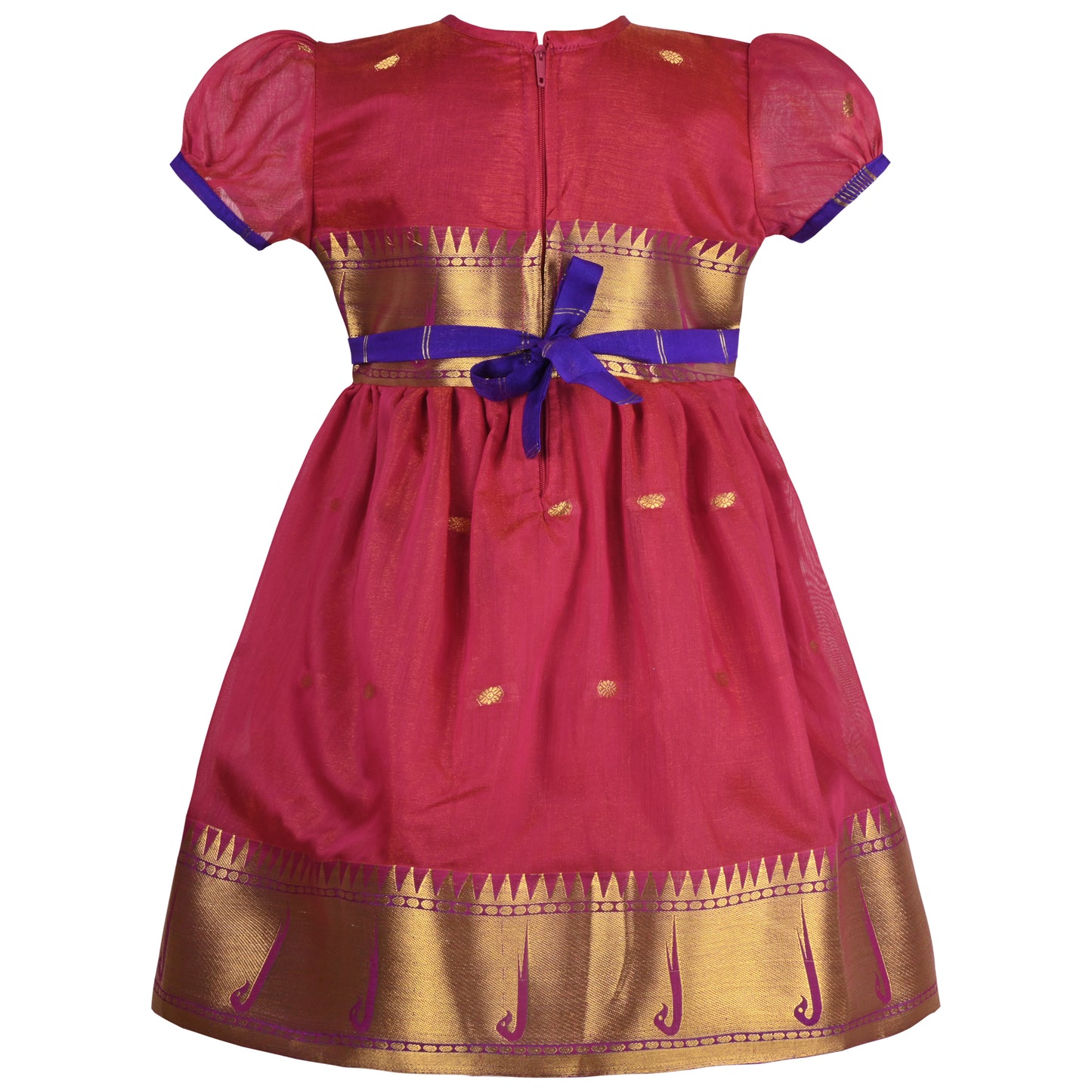 Girls Traditional Zari Border Ethnic Dress