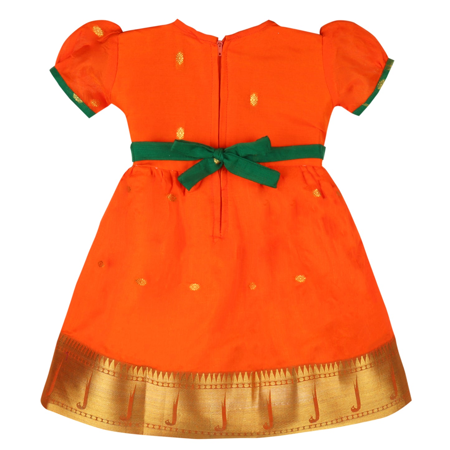 Girls Traditional Zari Border Ethnic Dress