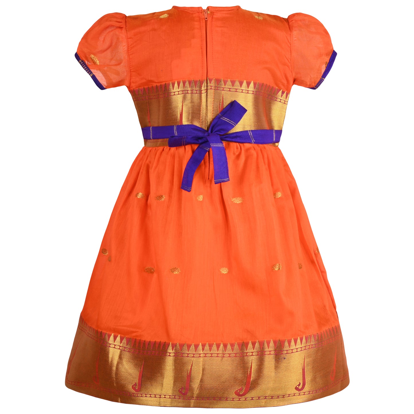 Girls Traditional Zari Border Ethnic Dress