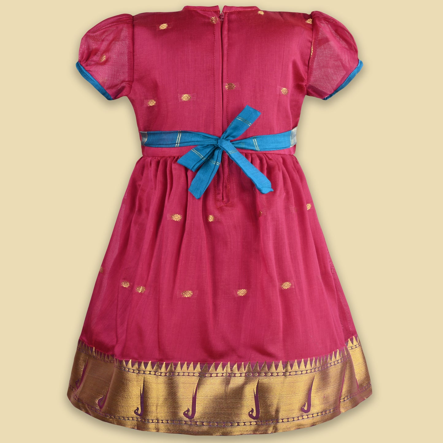 Girls Traditional Zari Border Ethnic Dress