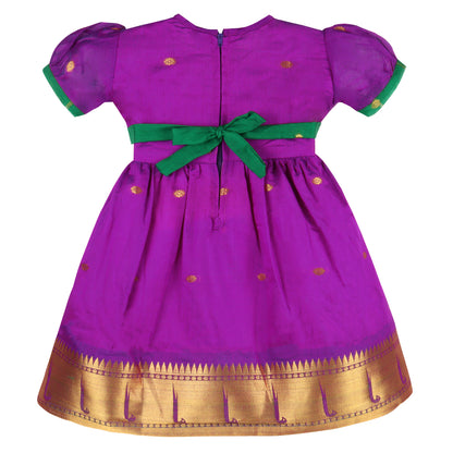 Girls Traditional Zari Border Ethnic Dress