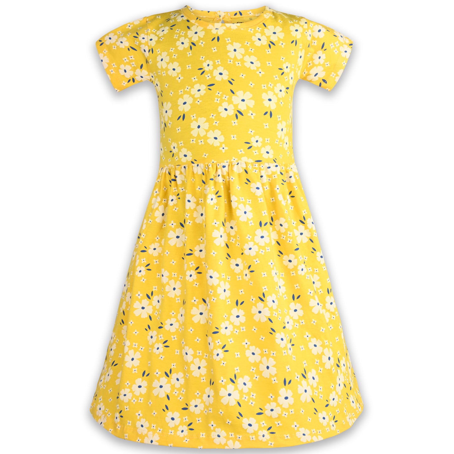 Girls Short Sleeve Fit and Flare Frock Dress