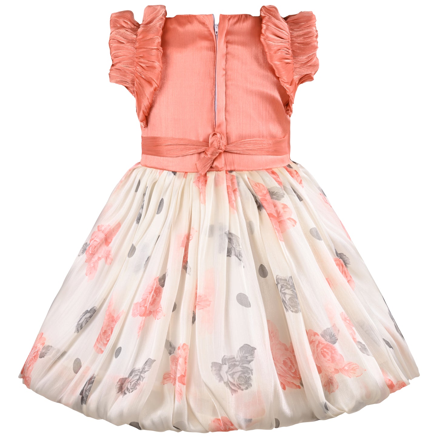 Girls Fit and Flare Floral Print Frock Dress