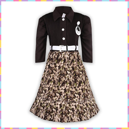 Baby Girls Floral Pleated Skirt/Full Sleeve